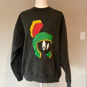 Vintage 90s Acme Clothing Warner Brothers Marvin Martian Sweatshirt XL